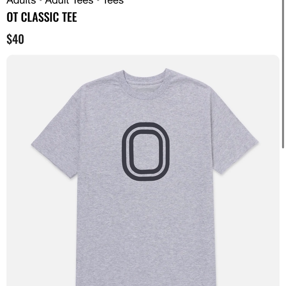 OVERTIME Gray Short Sleeve Tee NWT (men L)